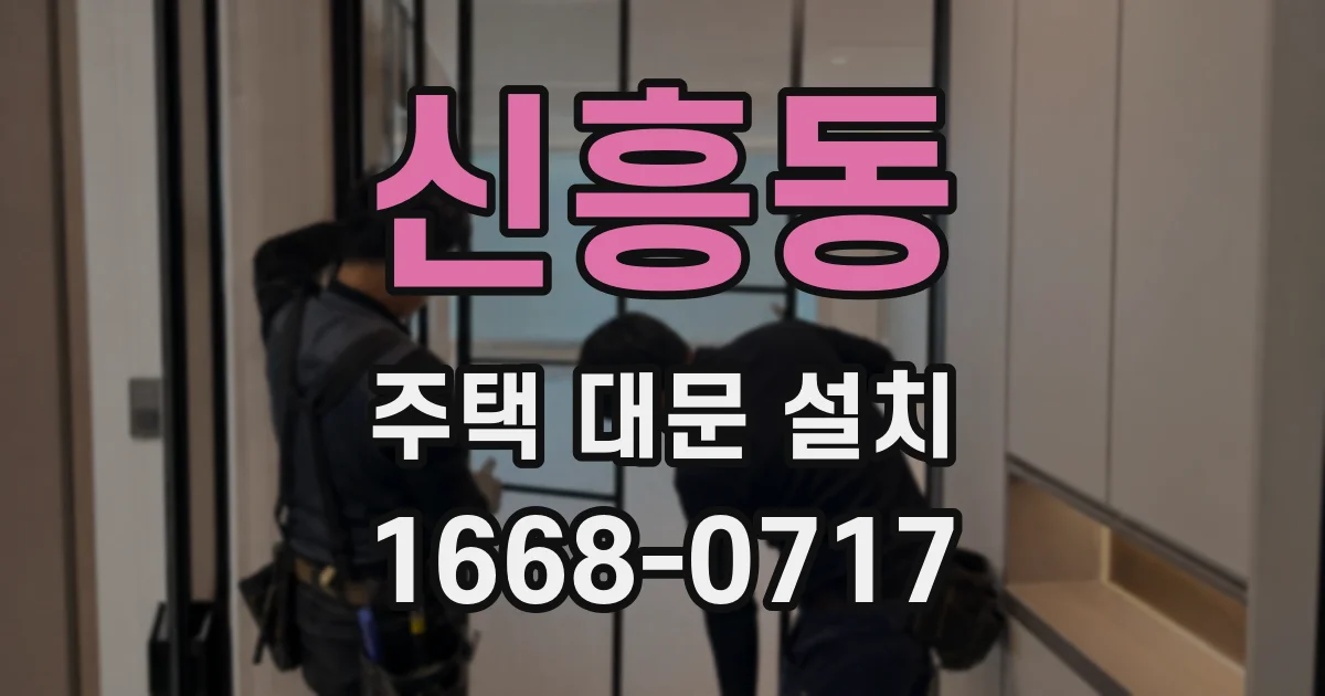 신흥동 주택 대문 설치