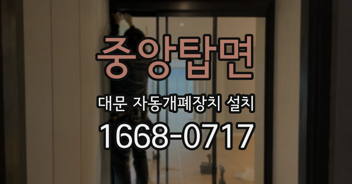 중앙탑면 대문 자동개폐장치 설치