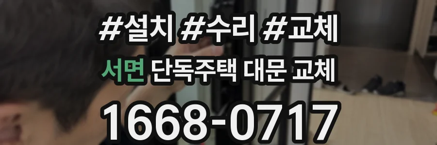 서면 단독주택 대문 교체
