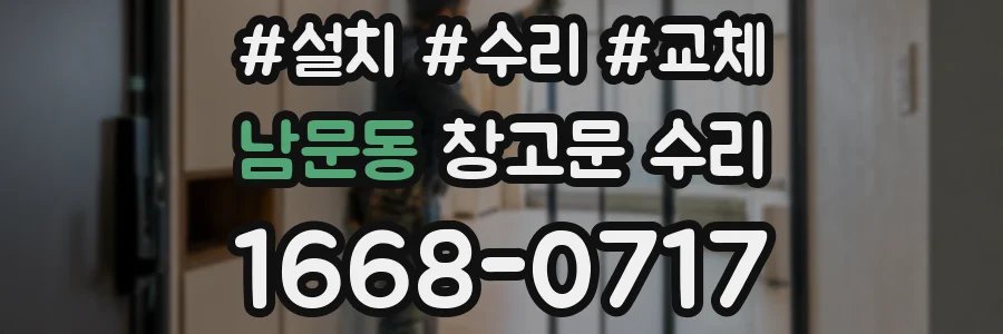 남문동 창고문 수리
