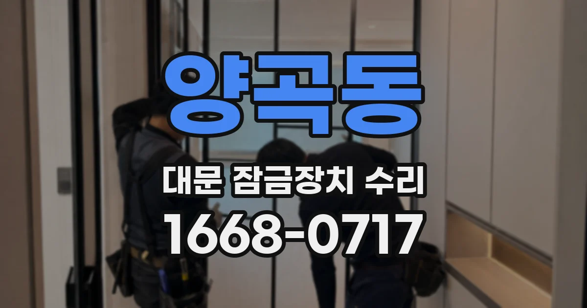 양곡동 대문 잠금장치 수리