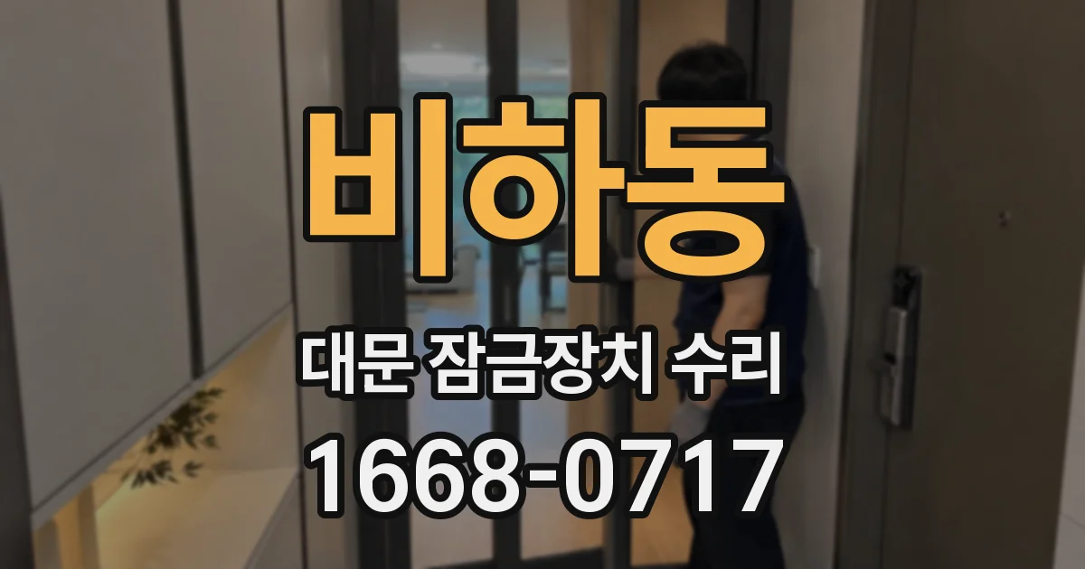 비하동 대문 잠금장치 수리