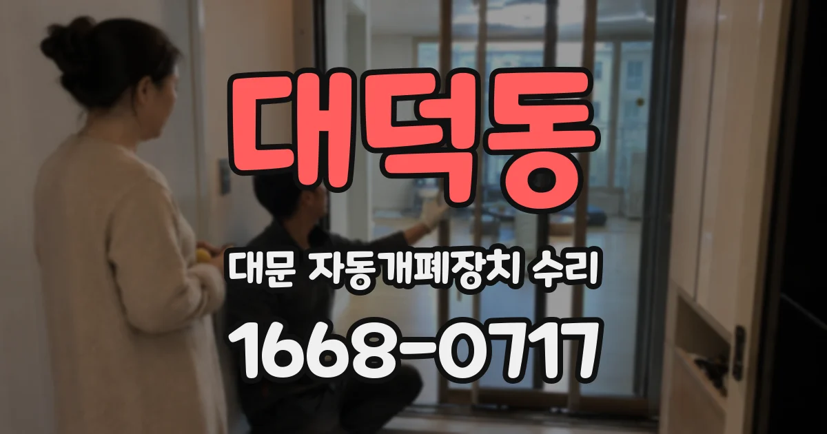 대덕동 대문 자동개폐장치 수리