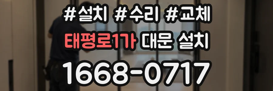 태평로1가 대문 설치
