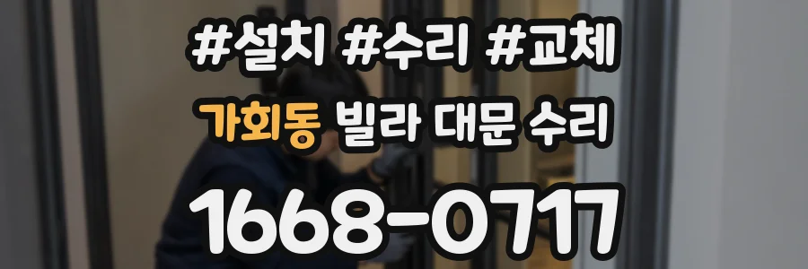 가회동 빌라 대문 수리