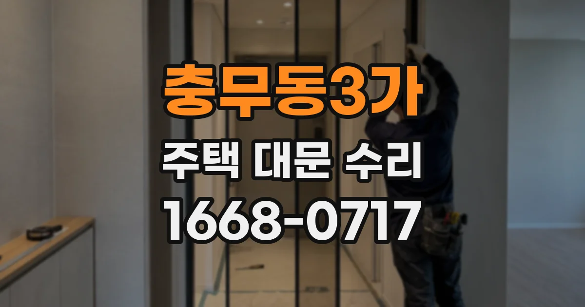 충무동3가 주택 대문 수리