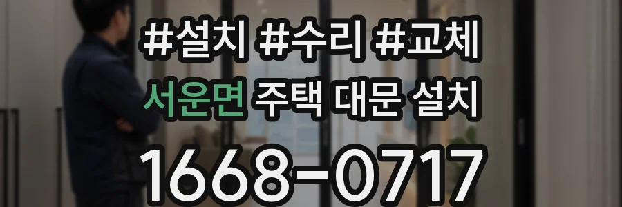서운면 주택 대문 설치