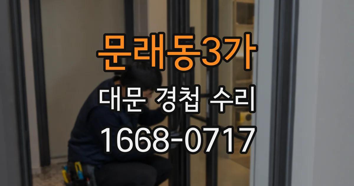 문래동3가 대문 경첩 수리