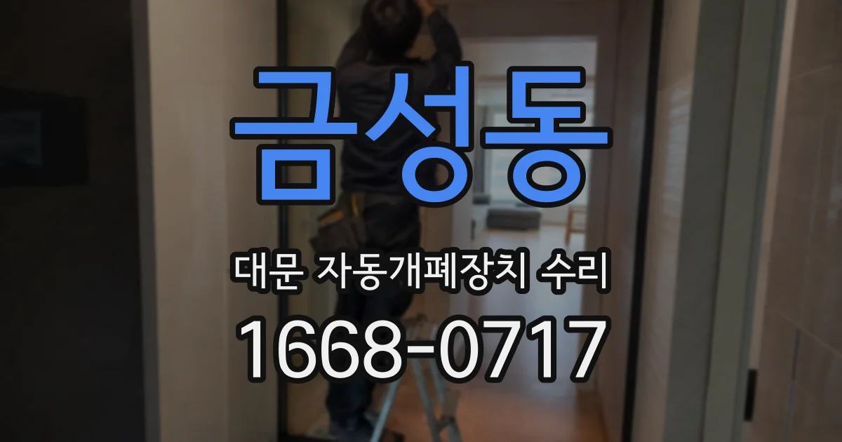 금성동 대문 자동개폐장치 수리