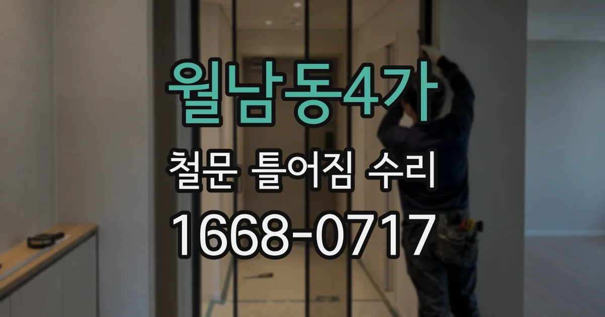 월남동4가 철문 틀어짐 수리