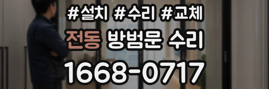 전동 방범문 수리