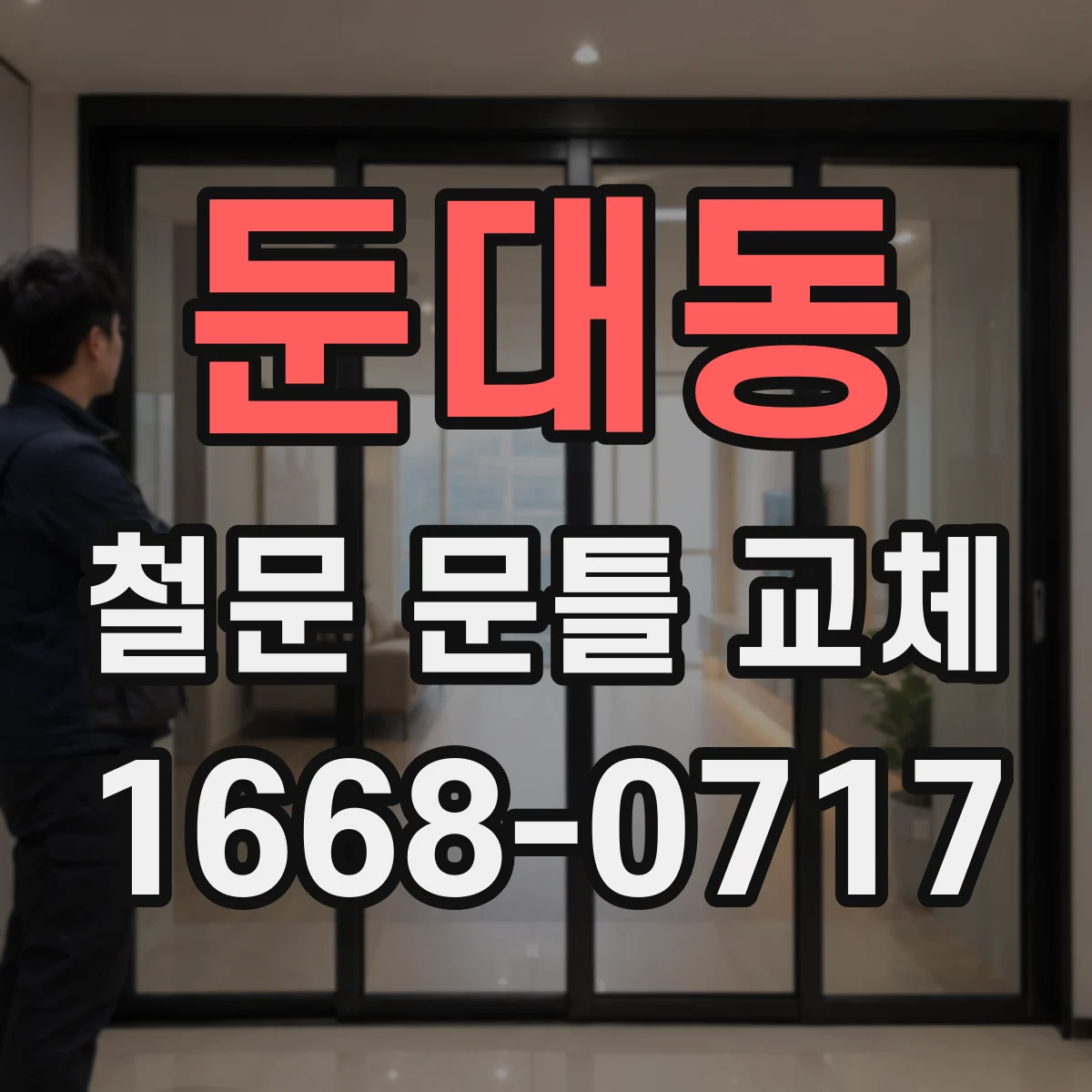 둔대동 철문 문틀 교체