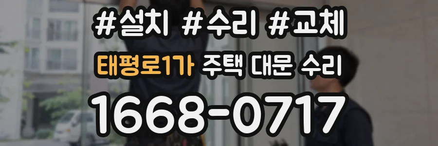 태평로1가 주택 대문 수리