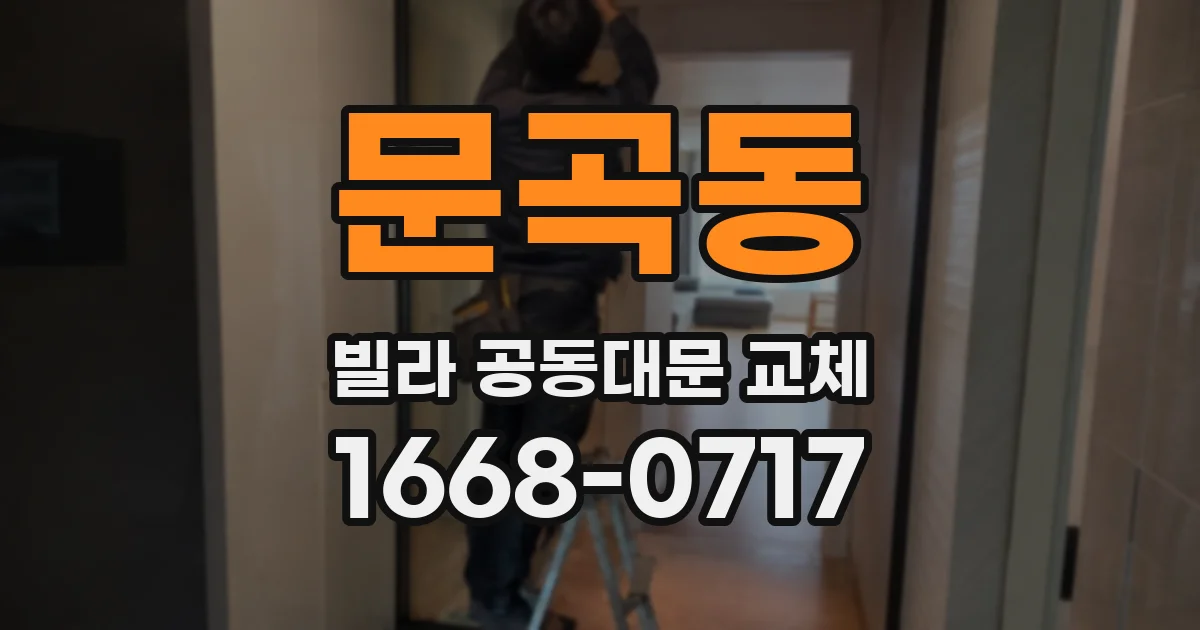 문곡동 빌라 공동대문 교체