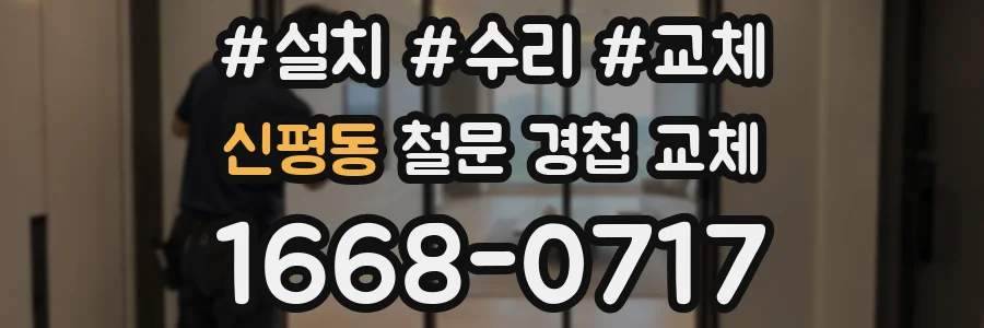신평동 철문 경첩 교체