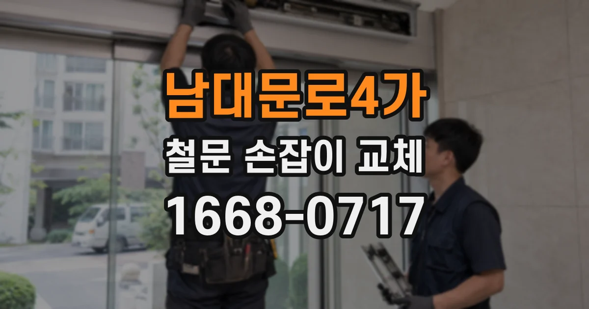 남대문로4가 철문 손잡이 교체