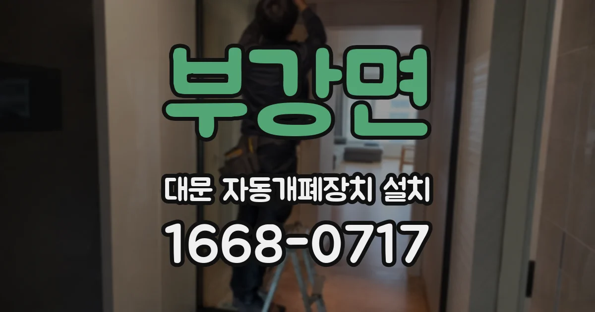 부강면 대문 자동개폐장치 설치
