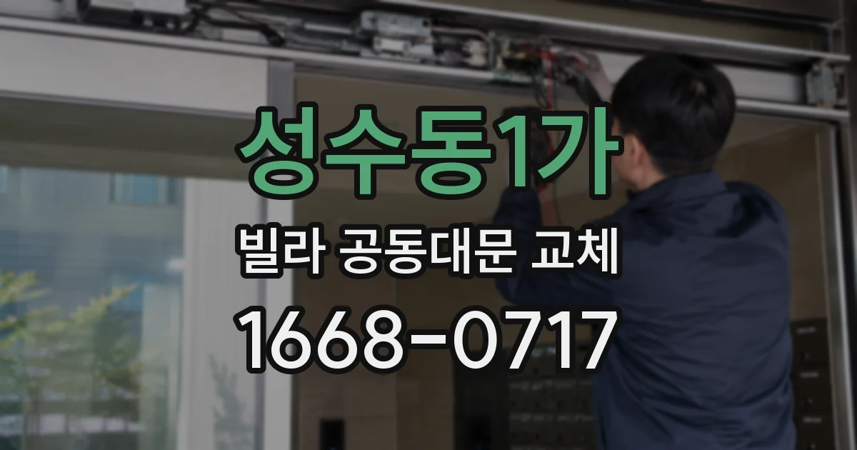 성수동1가 빌라 공동대문 교체