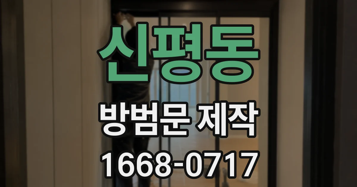 신평동 방범문 제작