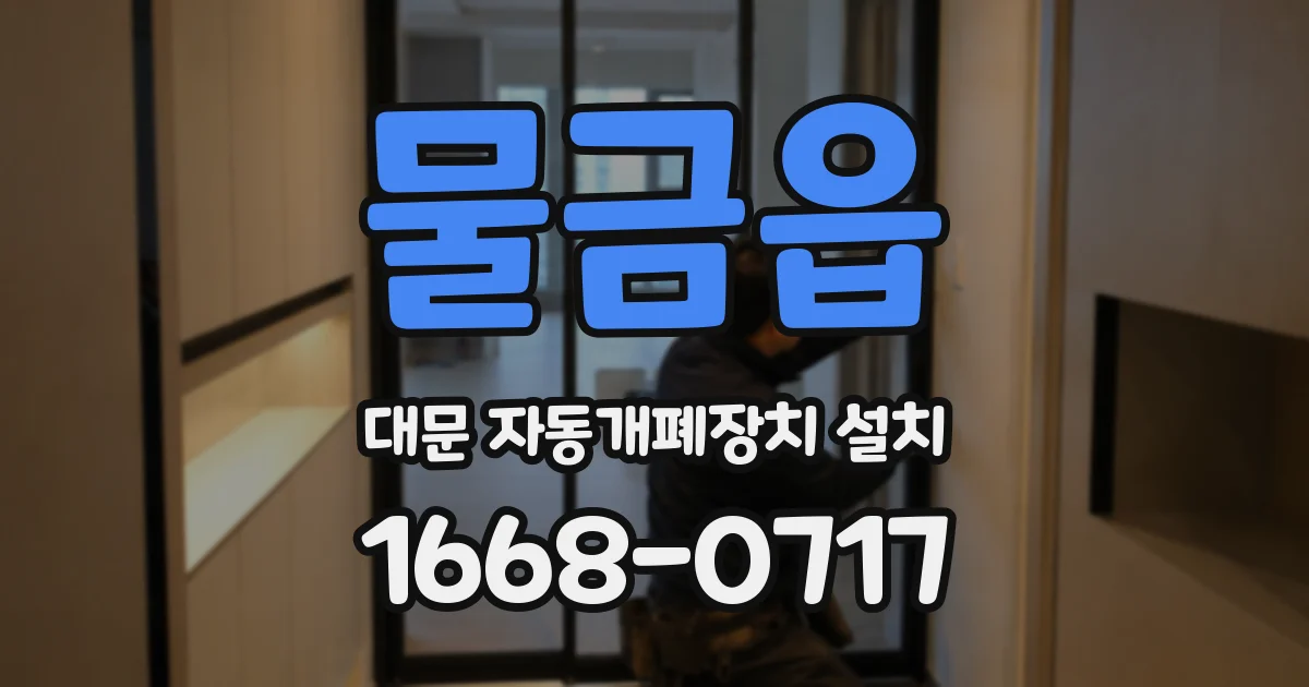 물금읍 대문 자동개폐장치 설치