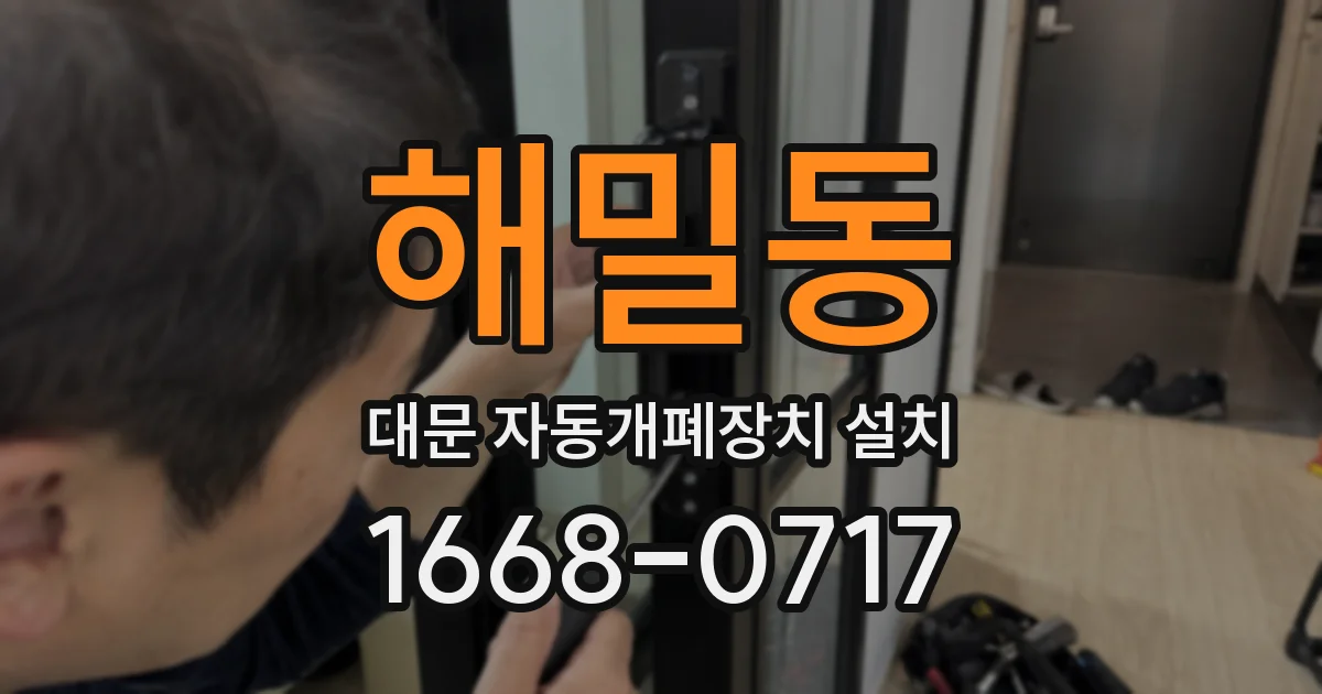 해밀동 대문 자동개폐장치 설치