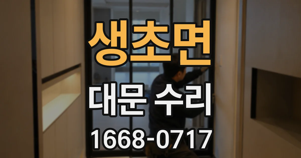 생초면 대문 수리