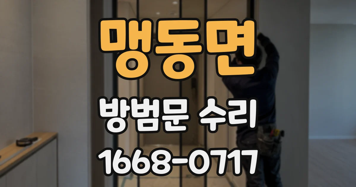 맹동면 방범문 수리
