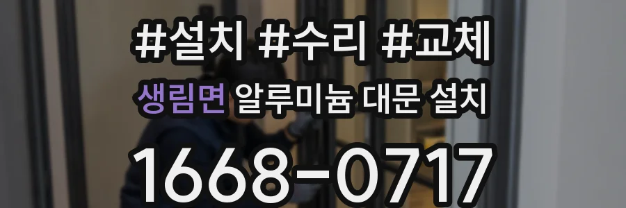 생림면 알루미늄 대문 설치