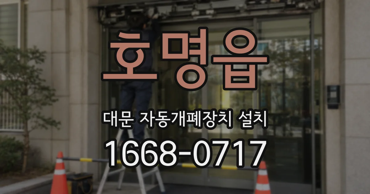 호명읍 대문 자동개폐장치 설치