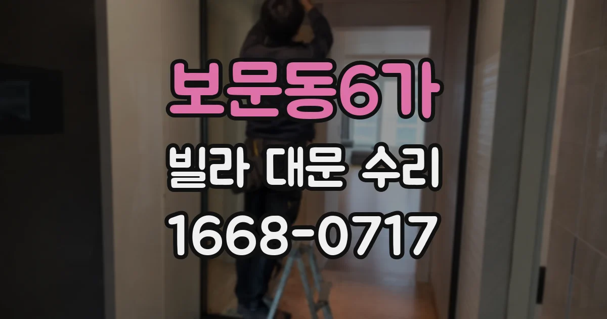 보문동6가 빌라 대문 수리