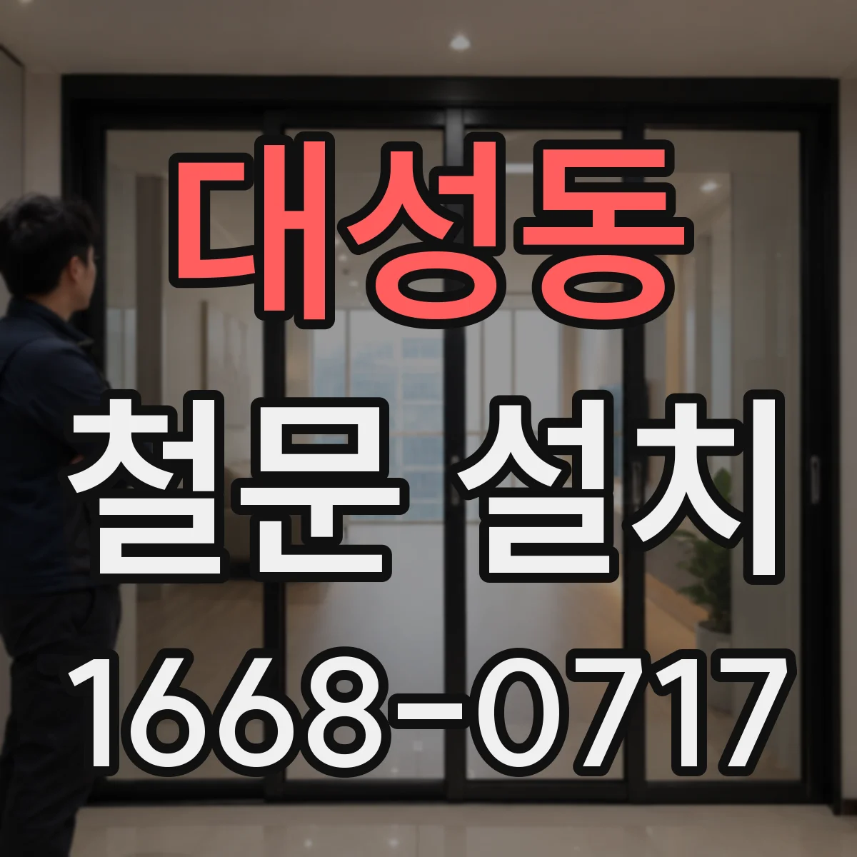 대성동 철문 설치