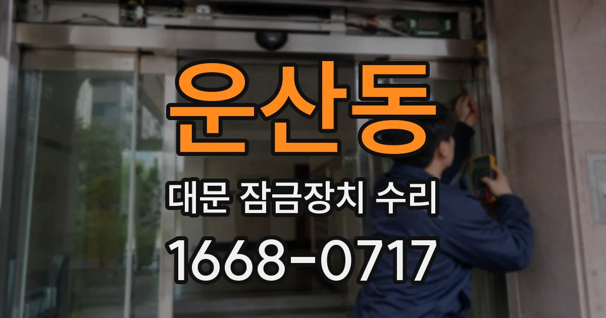 운산동 대문 잠금장치 수리