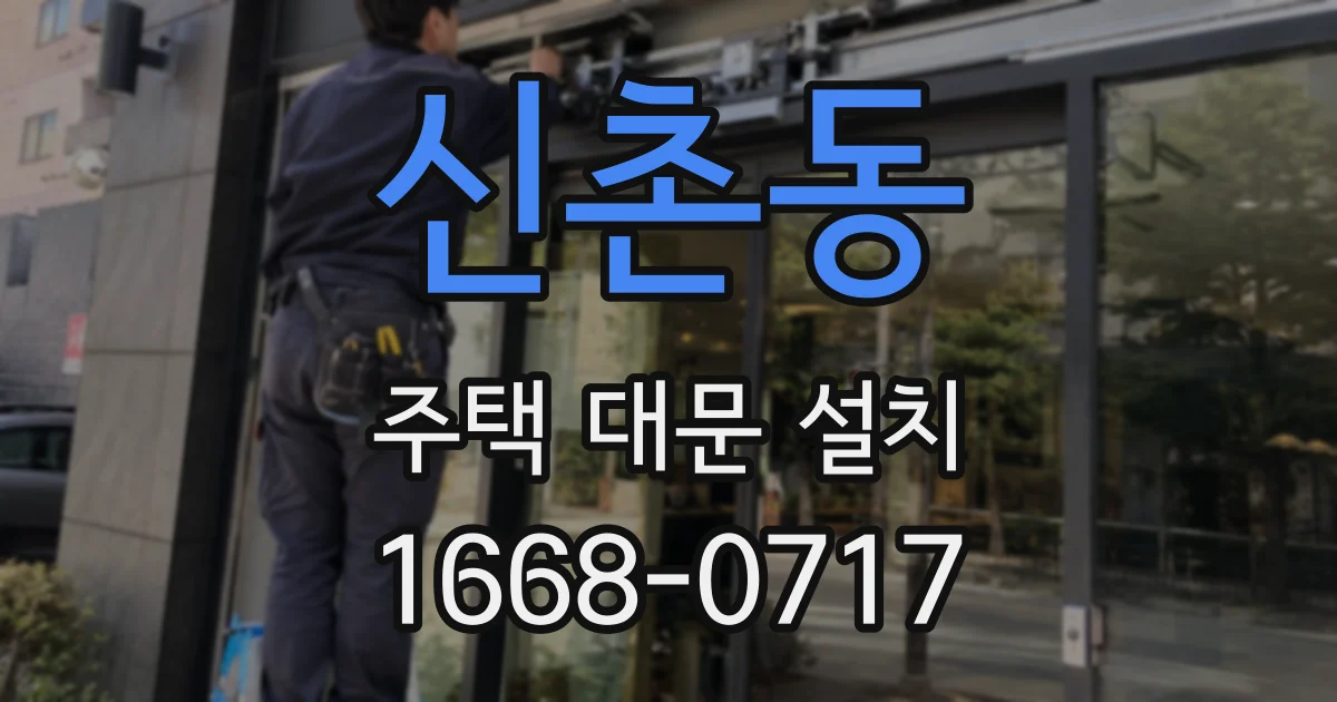신촌동 주택 대문 설치