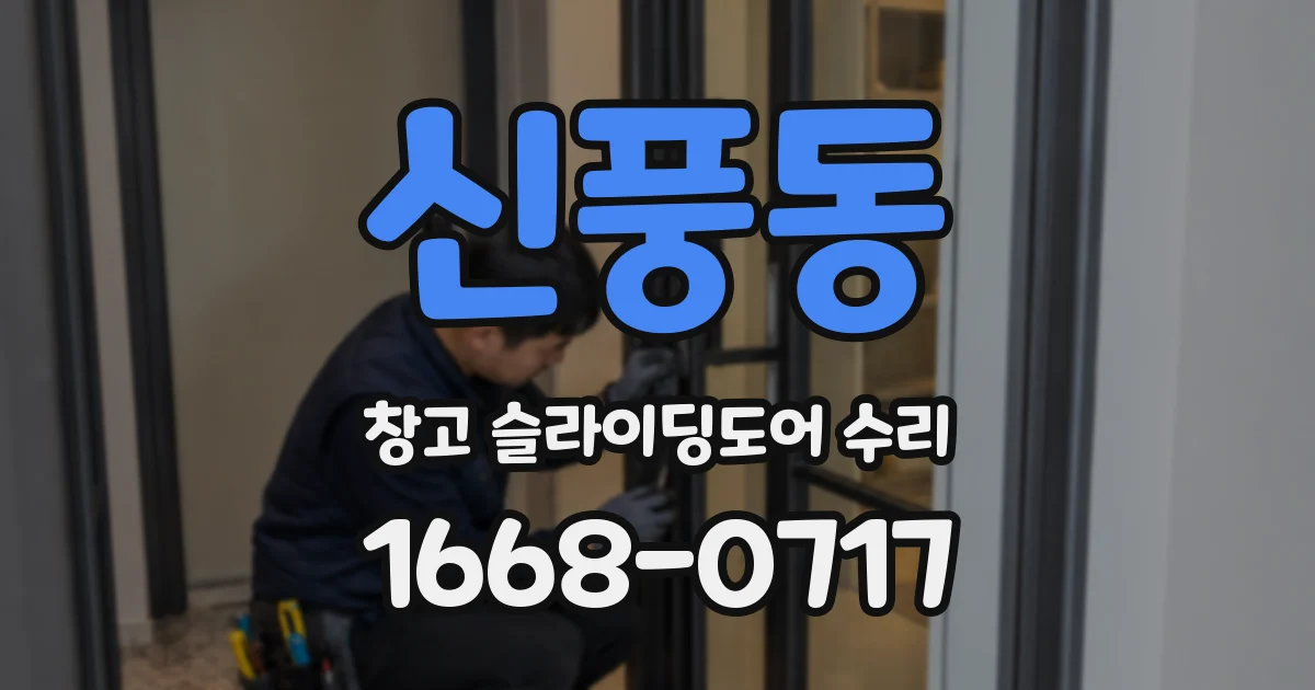 신풍동 창고 슬라이딩도어 수리