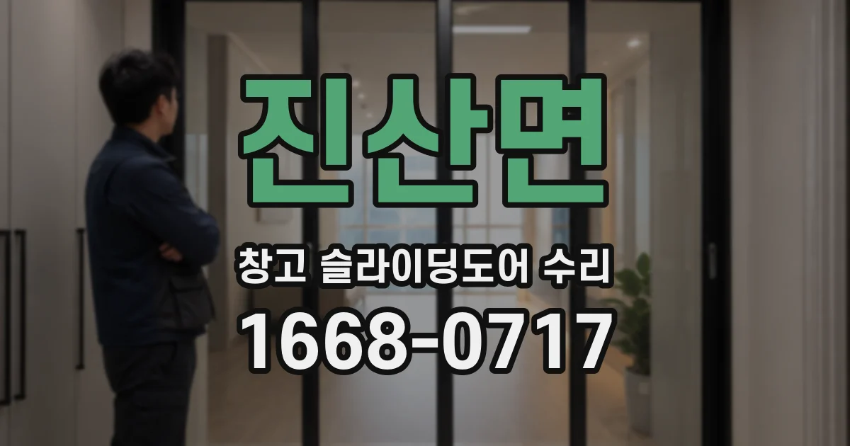 진산면 창고 슬라이딩도어 수리