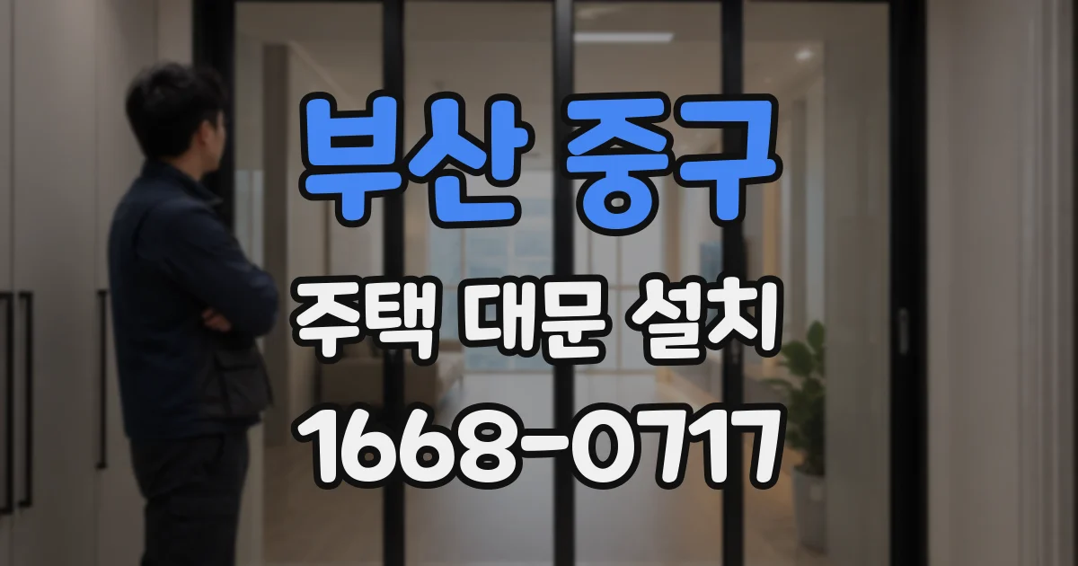 부산 중구 주택 대문 설치