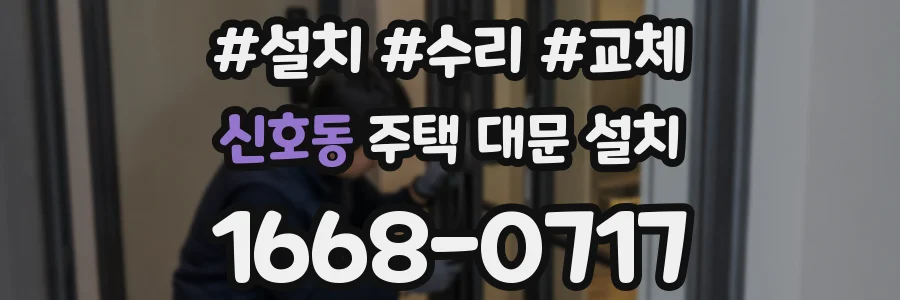 신호동 주택 대문 설치