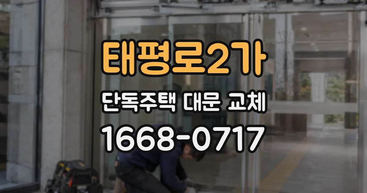 태평로2가 단독주택 대문 교체