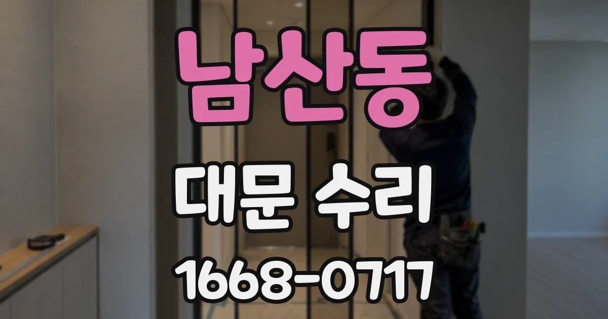 남산동 대문 수리