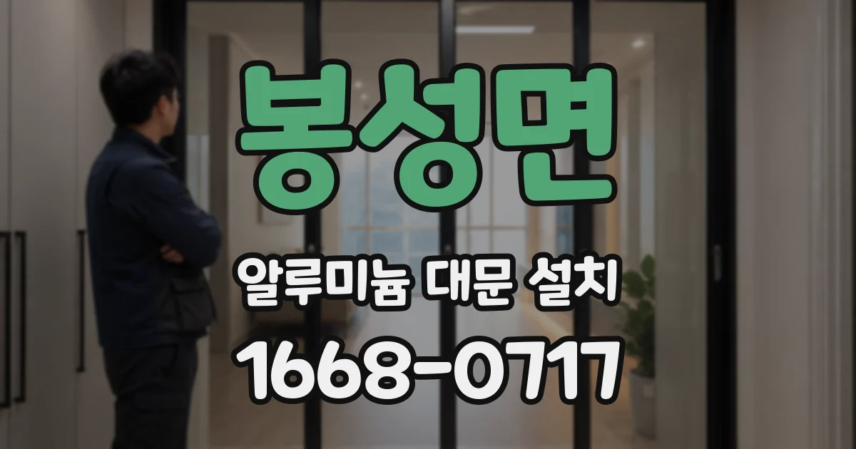 봉성면 알루미늄 대문 설치