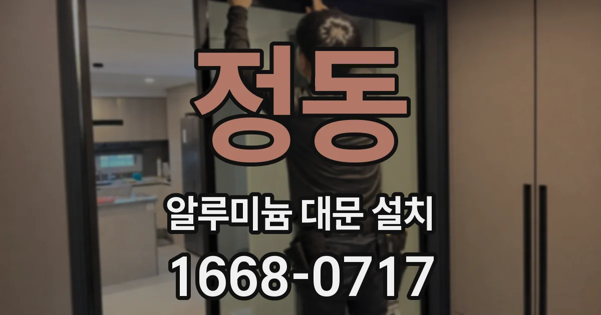 정동 알루미늄 대문 설치