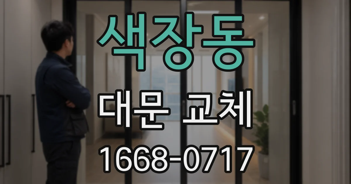 색장동 대문 교체