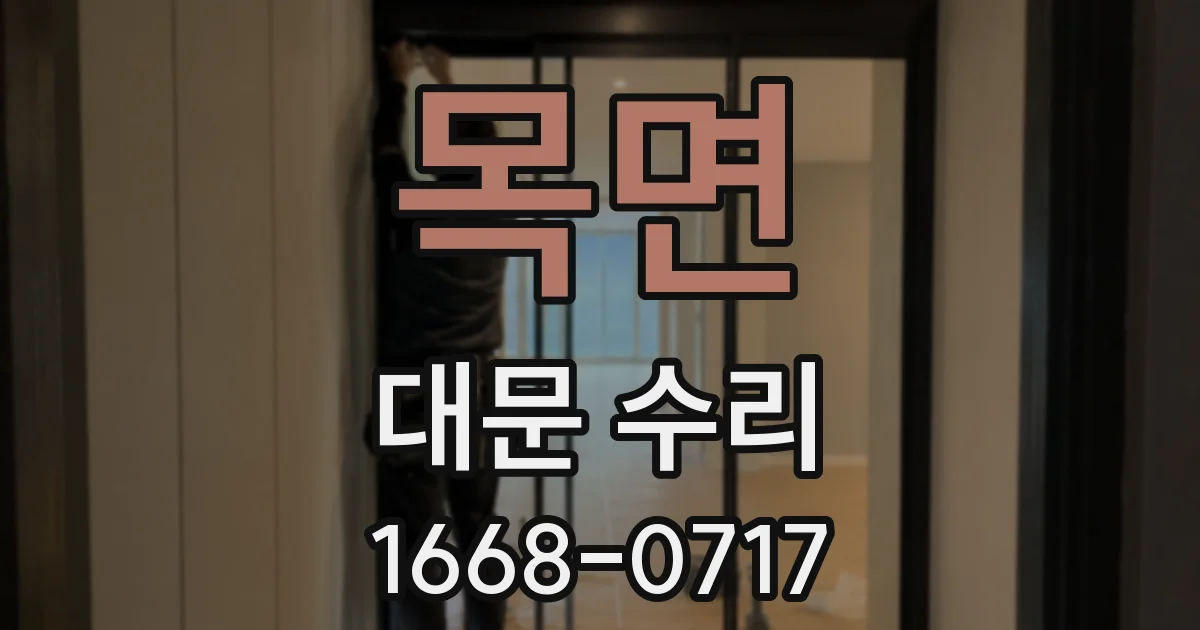 목면 대문 수리