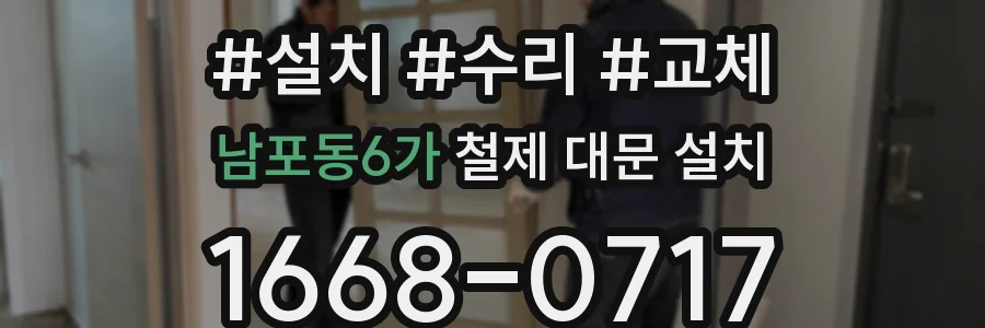 남포동6가 철제 대문 설치