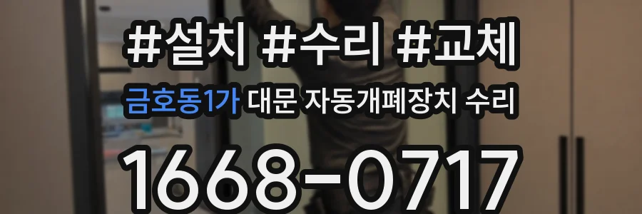 금호동1가 대문 자동개폐장치 수리