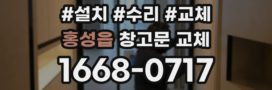 홍성읍 창고문 교체