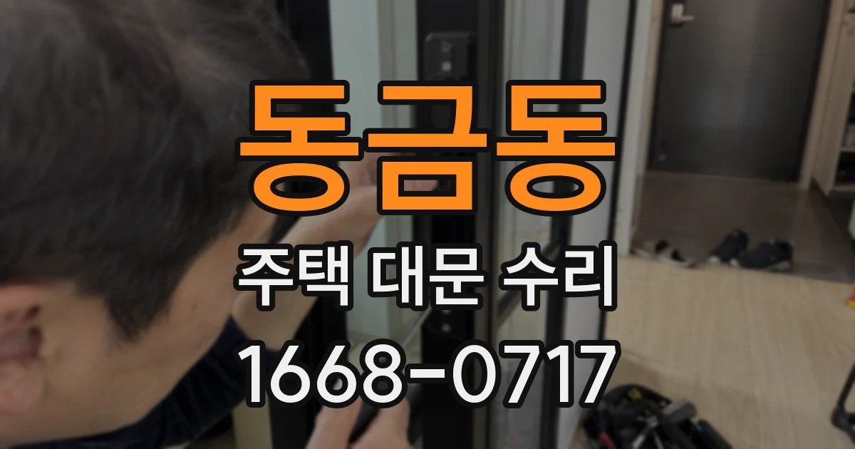 동금동 주택 대문 수리