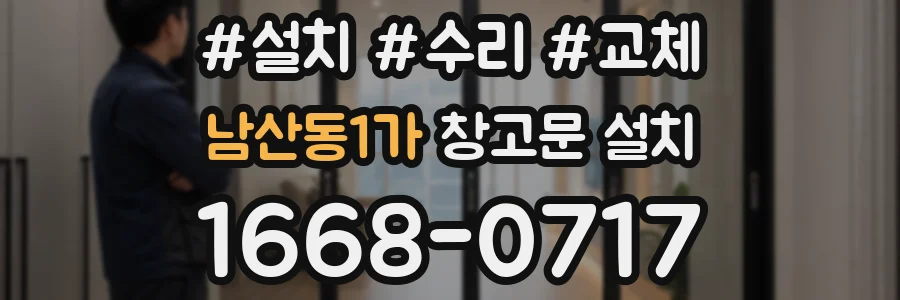 남산동1가 창고문 설치