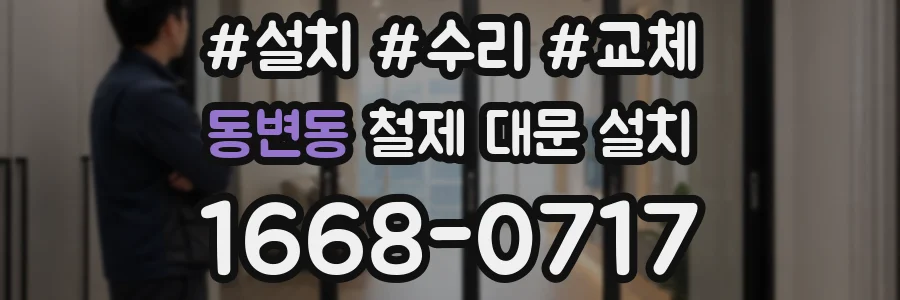 동변동 철제 대문 설치