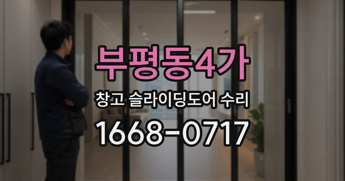부평동4가 창고 슬라이딩도어 수리